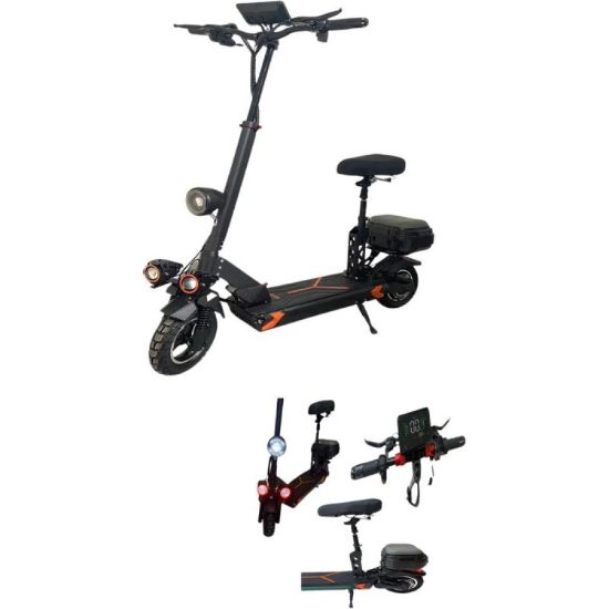 صورة سكوتر الوحش البرتقالي الكهربائي تصميم عصري